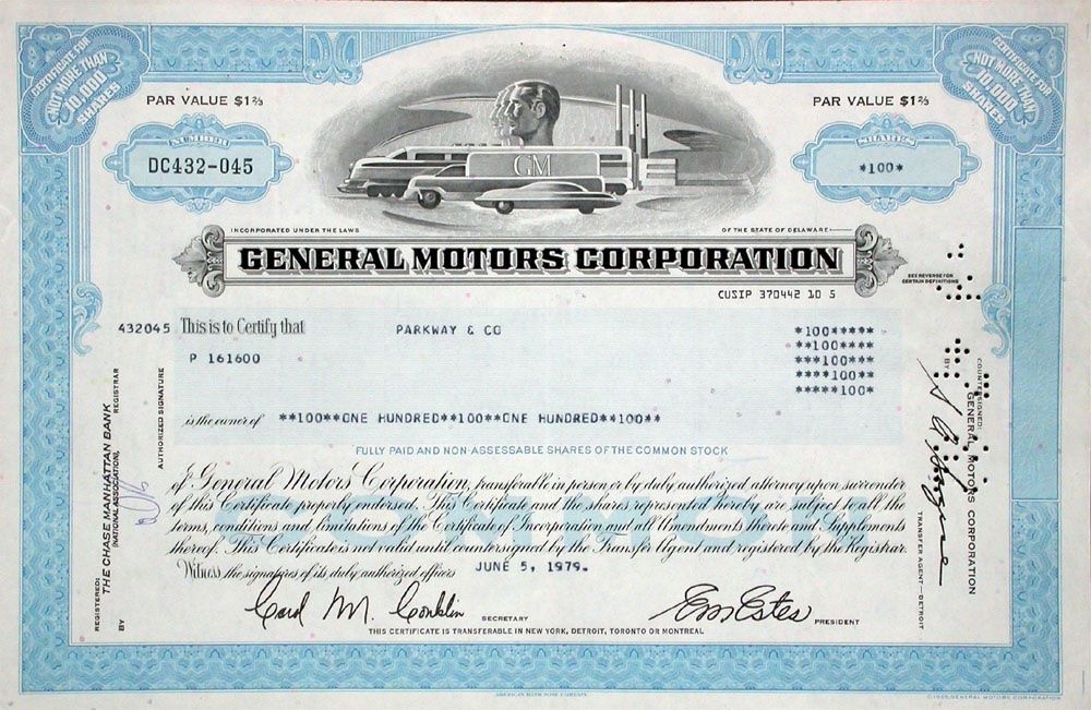Documenti: General Motors Corporation - 1982 – Usato da Solothurn venduto da Sgasche