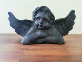 Grosser Deko-Engel / Engelfigur / Figur Engel aus Gusseisen