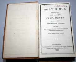 The Holy Bible, old and New Testament, Edinburgh 1826