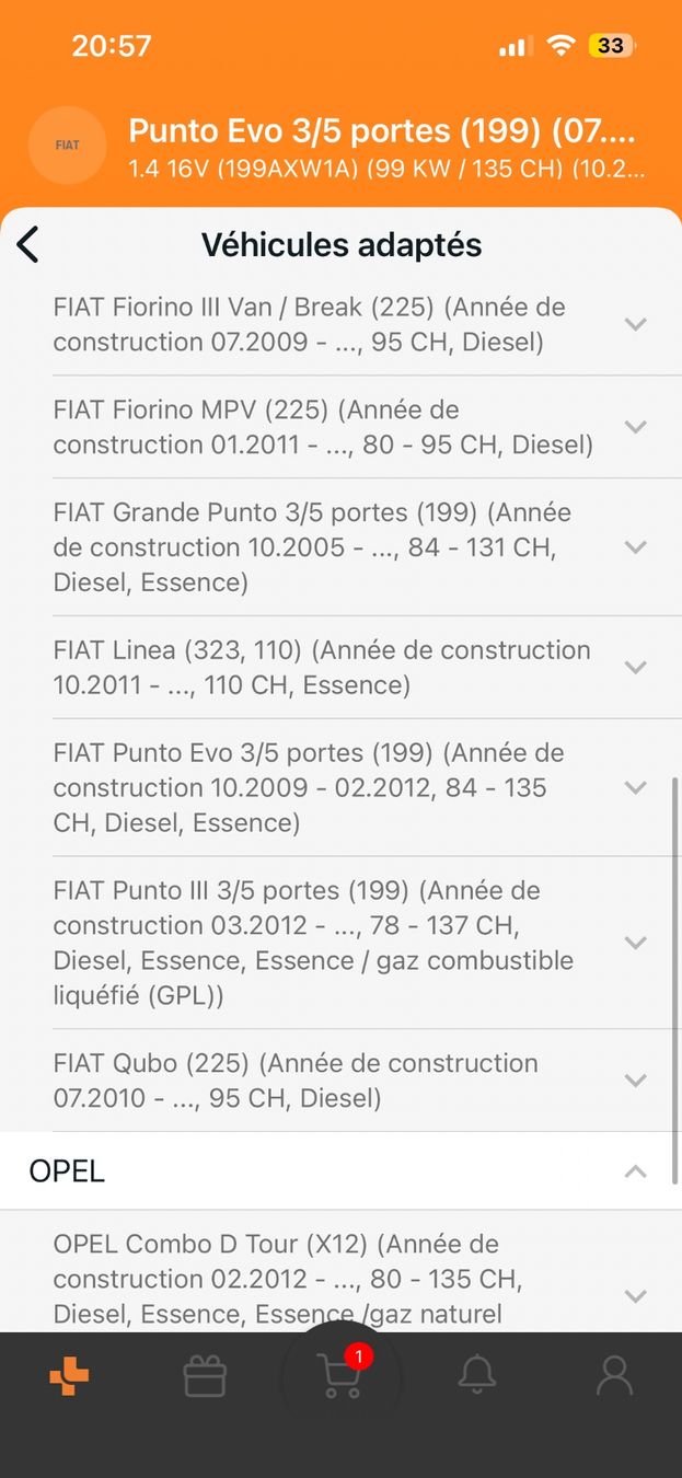 Fiat Tutti pezzi di ricambio auto: Plaquettes de frein punto 135cv – Nuovo (secondo la descrizione) da Sonceboz-Sombeval venduto da Dino695 3