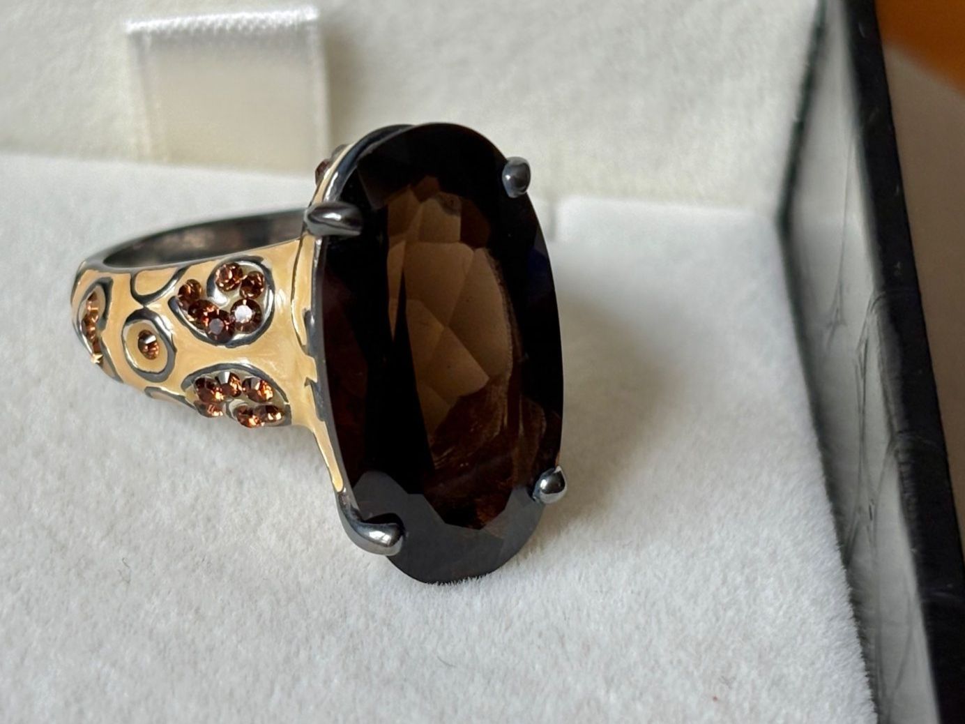 Anelli: Rauchquarz Ring, Silber 925, Gr. 57, NEU – Nuovo (secondo la descrizione) da Brugg AG venduto da lau_9rvy 5