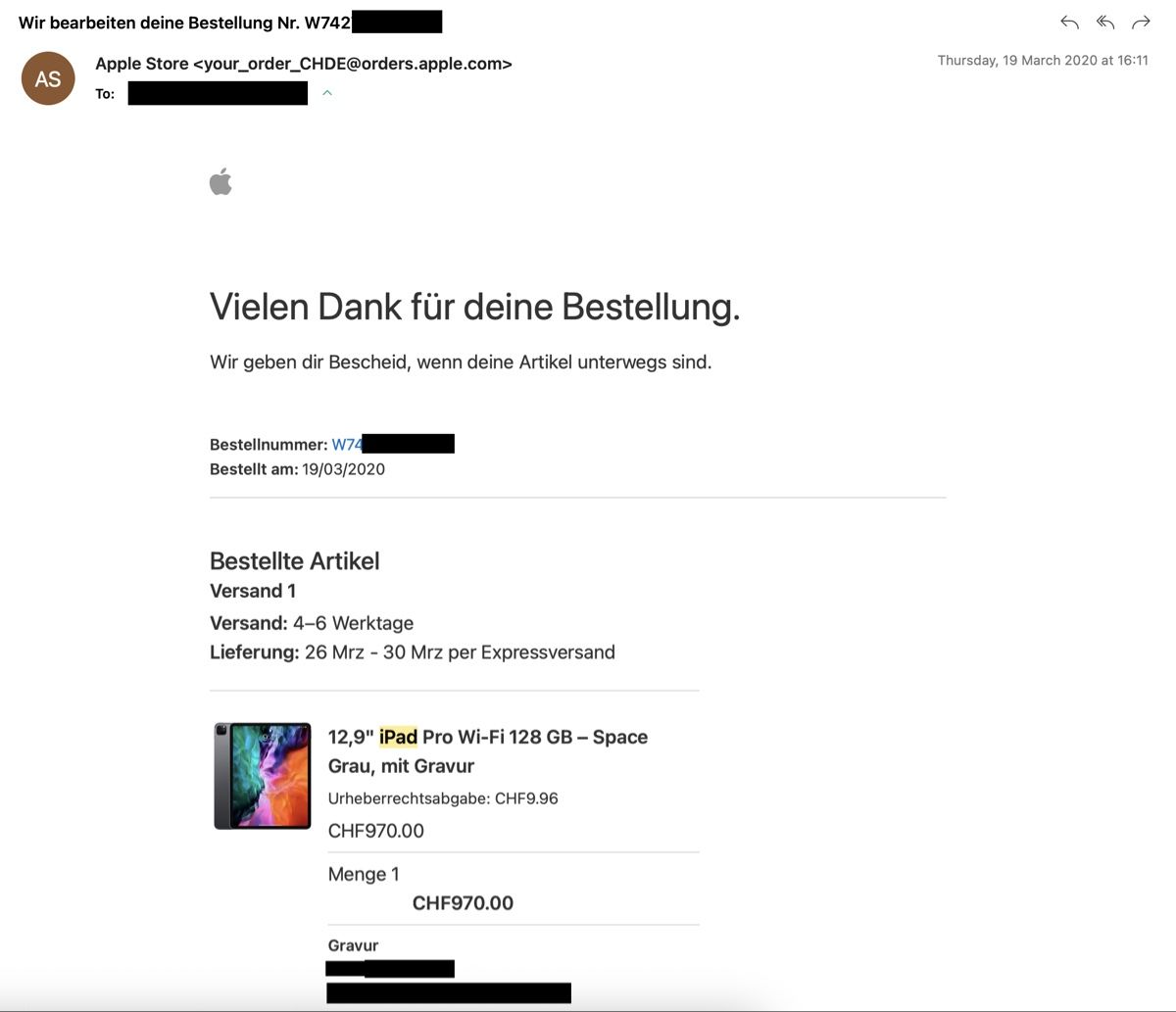 Apple Tablet PC: 12.9” iPad Pro (4. Generation) – Gebraucht aus Zollikon von glucdeschluc 7
