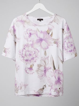 Monari Damen Shirt, Blumenmuster Gr. 40  , Baumwolle