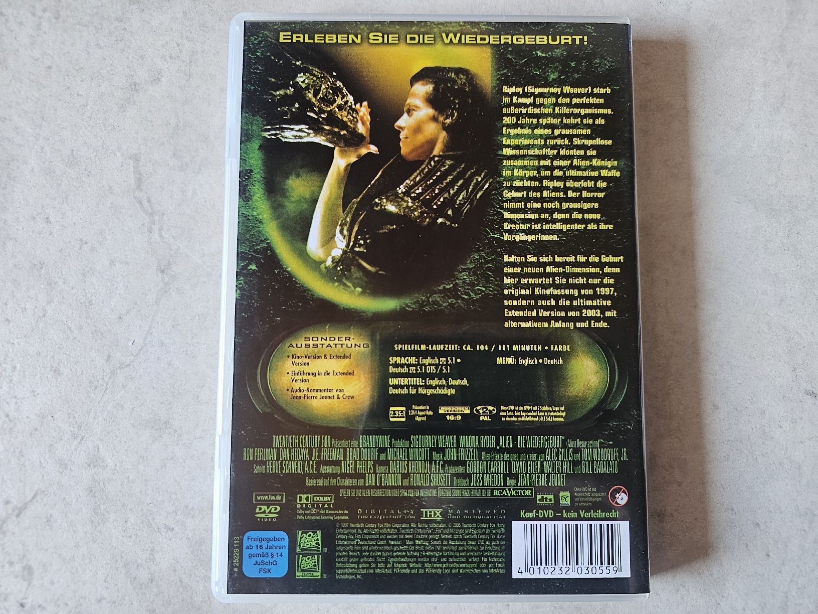 Tous les DVDs: Alien  -  Die Wiedergeburt – D'occasion à Schneisingen par backstore24 1