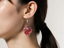 Achat, Swarovski, Acrylharz Herzchen Ohrringe NEU