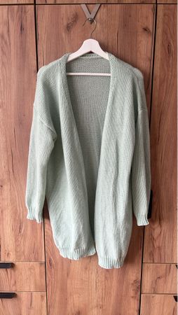 Hellgrüne Strickjacke, Gr. XL