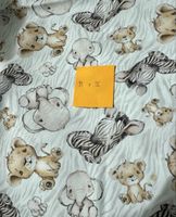 Stoffrest mit Tiermotiv für Kinderzimmer, 94 x 52 cm