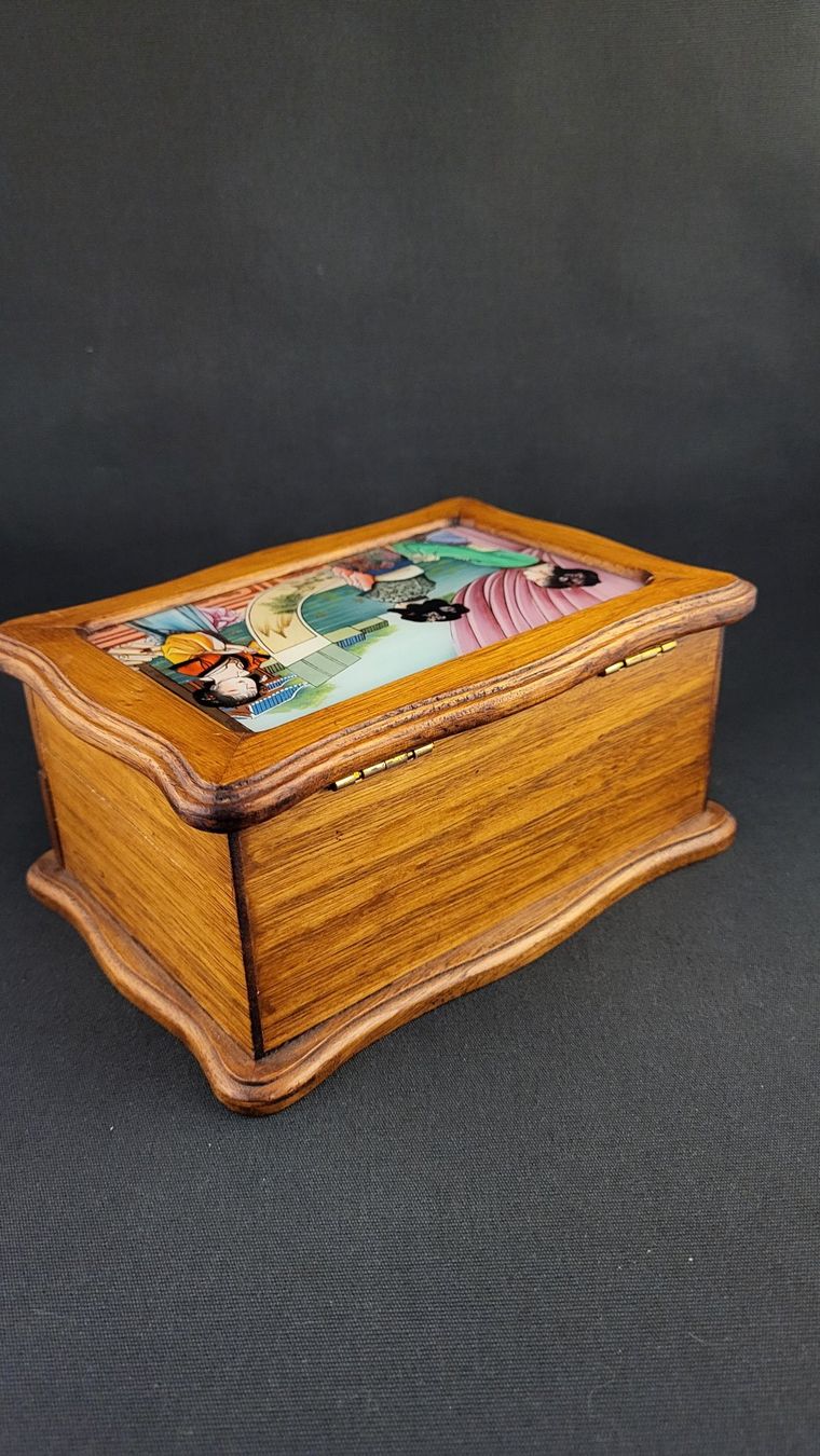 Dosen: Schmuck-Schatulle mit asiatischem Motiv – Gebraucht aus Basel von spinne02 5