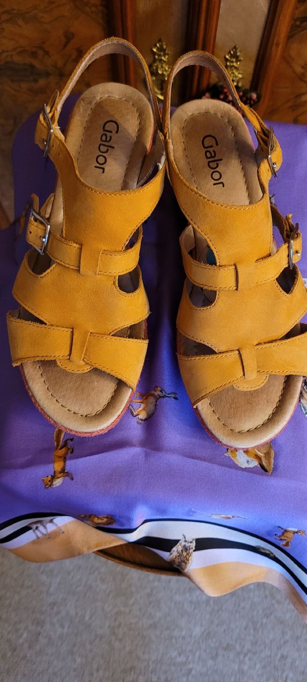 Gabor Damenschuhe: Gabor Wildleder Sandaletten Gr.39 – Gebraucht aus Winterthur von Wohnhaus 7