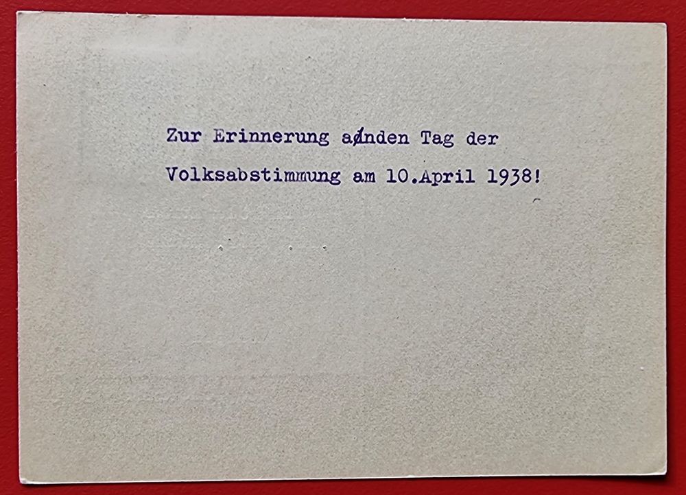 DEUTSCHES REICH PROPAGANDA STEMPEL 1939 REICHSTAGSWAHL 1938 | Kaufen ...