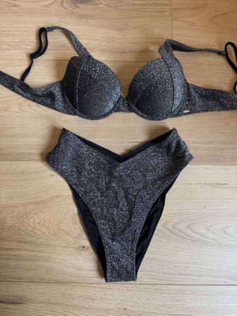 Bikini schwarz Glitzer Effekt super Zustand Victoria Secret