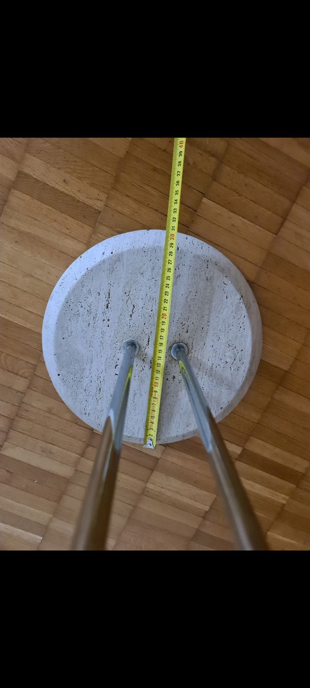 Tavoli: Glastisch Couchtisch  Caffeetisch Standfuss aus Travertin – Usato da Emmenbrücke venduto da gatasalvache 5