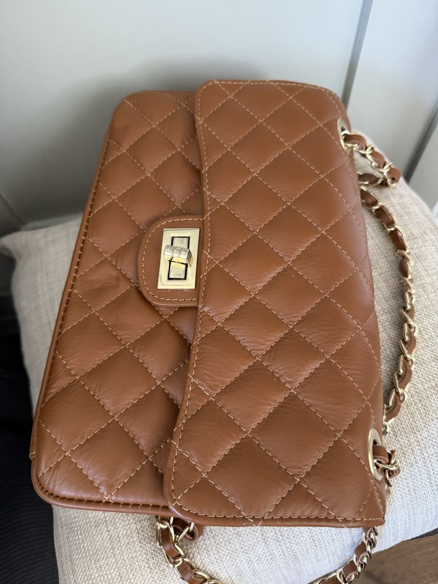 Taschen für Damen: Ledertasche Cognac praktisch NEU – Gebraucht aus Hittnau von Sugar-Apple 2