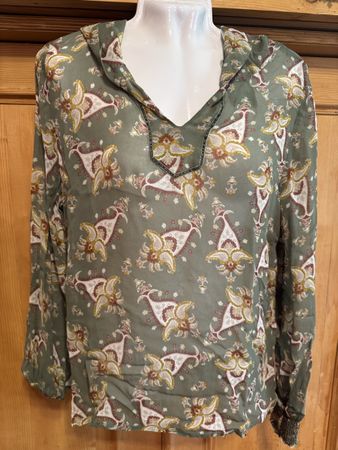 Viskose Bluse Nile mit Kapuze, Gr. S, neu