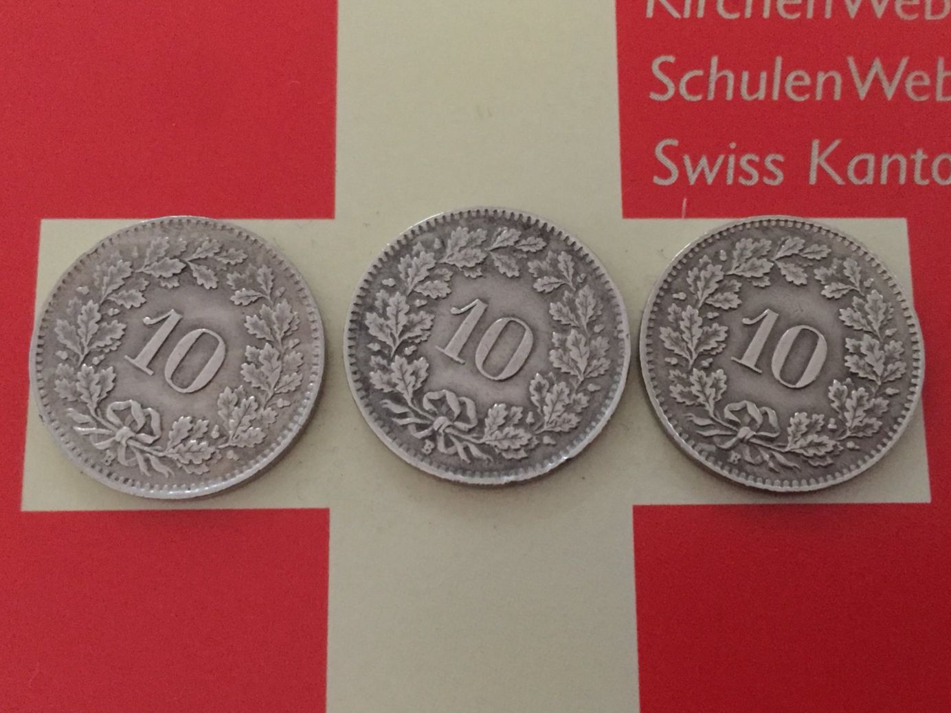 Tutti le monete: 10 Rappen - TRIO 1944 ss-vz – Usato da Elsau venduto da herbybay 1