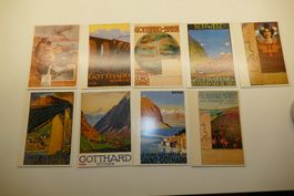 9xPostkarten SBB Gotthard Schweiz
