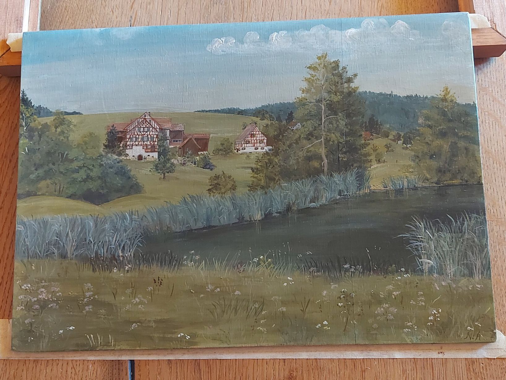 Dipinti: Ölgemälde signiert, idyllische schweizerLandschaft – Usato da Schlieren venduto da Svenja7 3