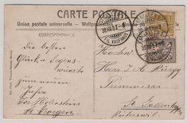 Ansichtskarte 30.XII.07 St. Gallen - St. Gallen m. Nr.81+101