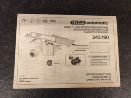 INCA Hobelmaschine Gebrauchsanweisung