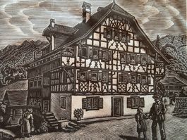 Holzschnitt G. Haas Triverio 1948