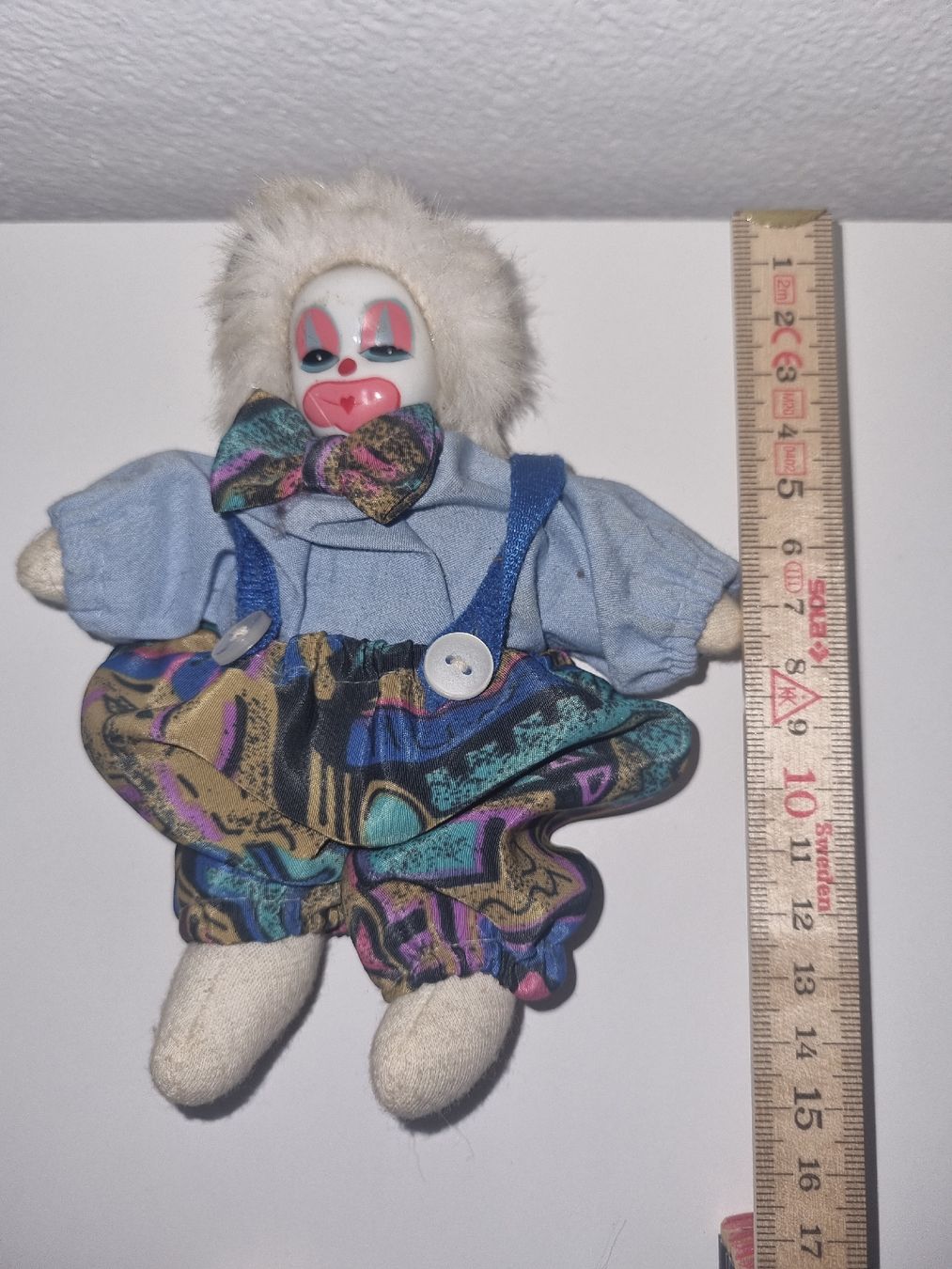 Bambole: Clown Puppe mit Kleidung, ca. 16 cm – Usato da Chur venduto da Beimirhates 1