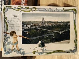 Alte PK / Fribourg - Gelaufen 1905
