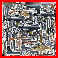 Waffen Guns Sturmgewehr Pistole AK-47 50 tlg Stickerset