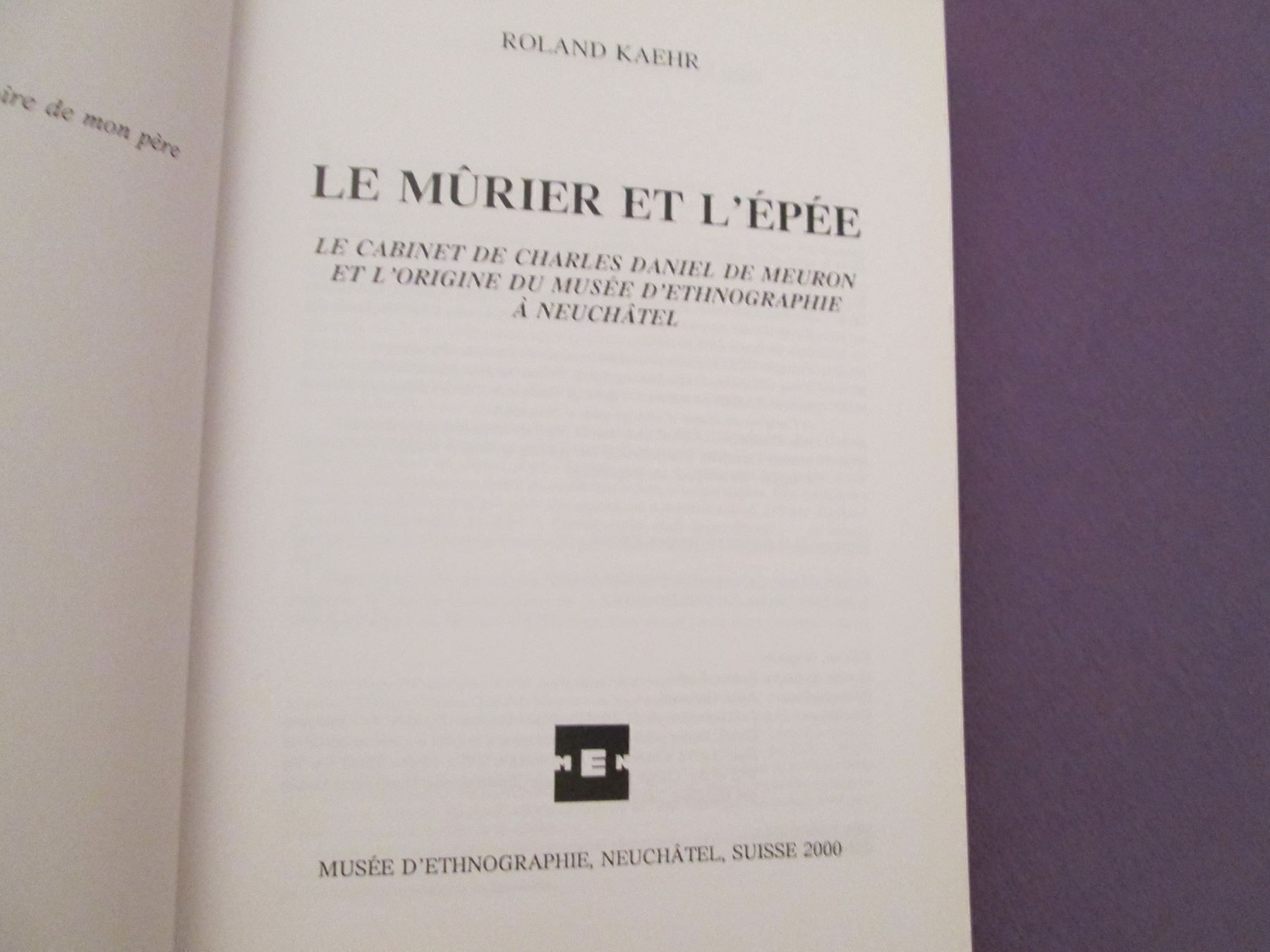 Libri: Le mûrier et l'épée – Usato da Neuchâtel venduto da Dualseele 1