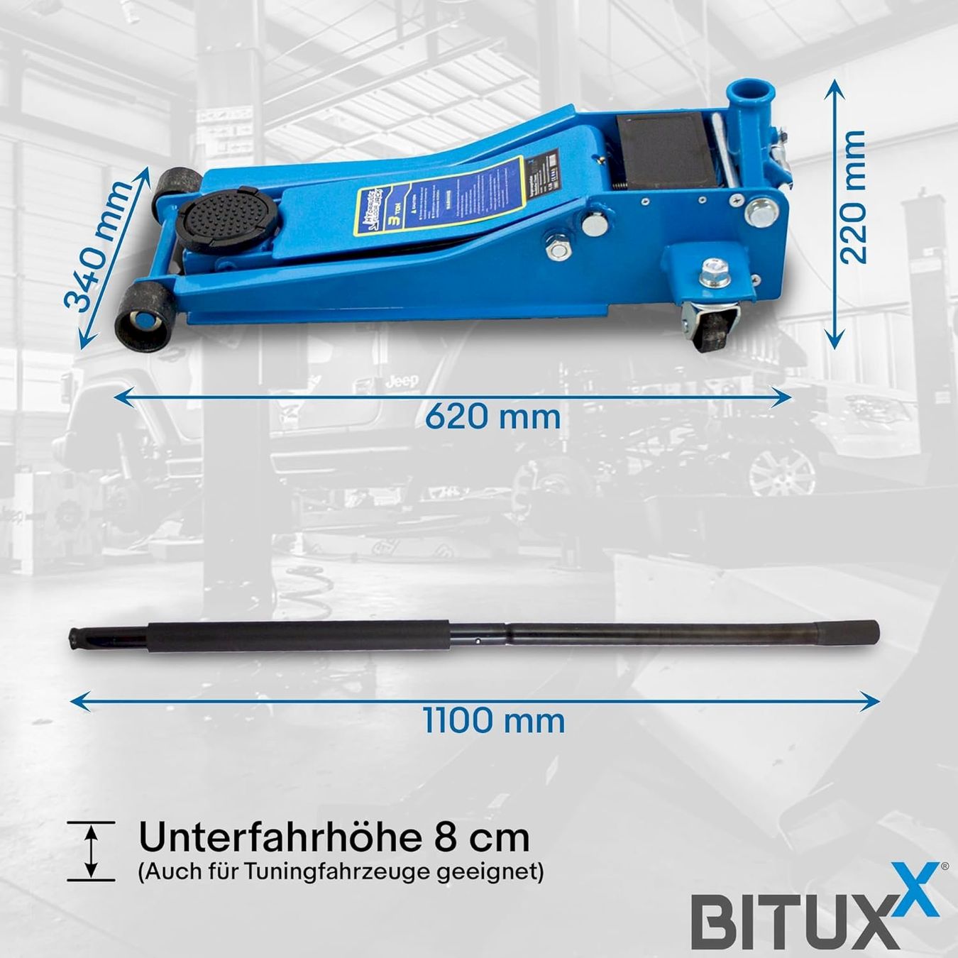 Hebebühne & Wagenheber: Bituxx Rangierwagenheber hydraulisch 3T – Neu und originalverpackt aus Bottighofen von zaap 7