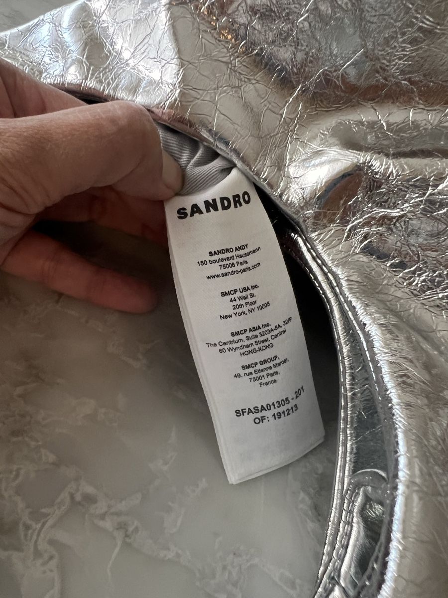Sandro Borse da donna: Sandro Silbernen Leder Tasche Boho Twist Handke – Usato da Hünenberg See venduto da mississauga 7