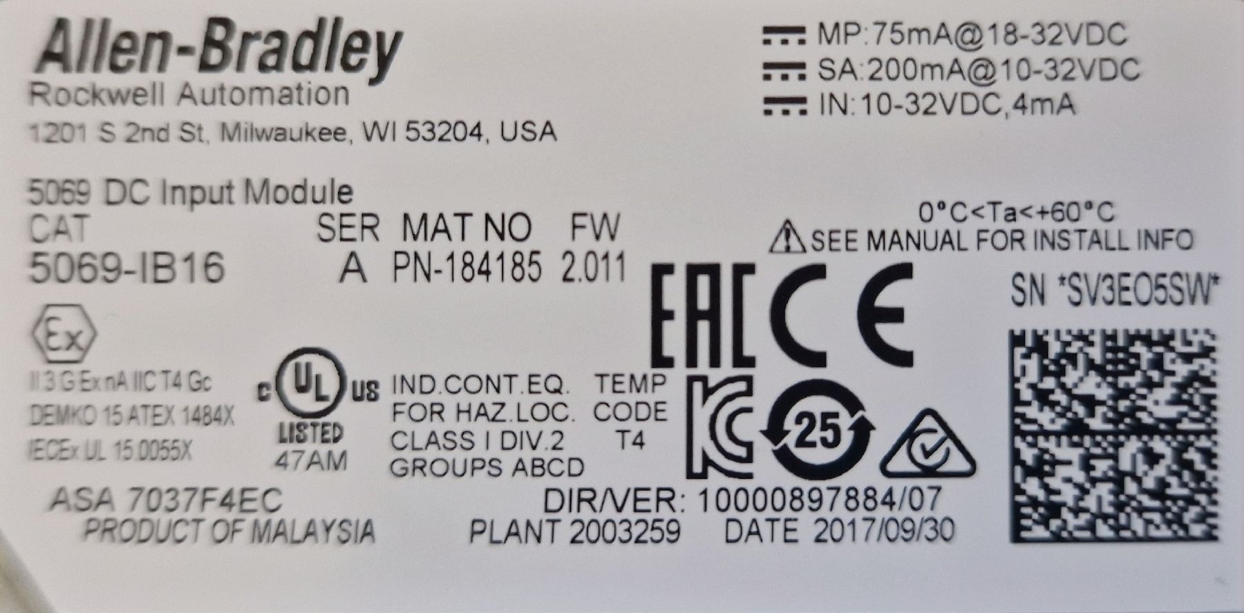 Elektronikbauteile: 3x Allen-Bradley 5069-IB16 DC Input Modul – Gebraucht aus Bülach von MyF_6yhq 1
