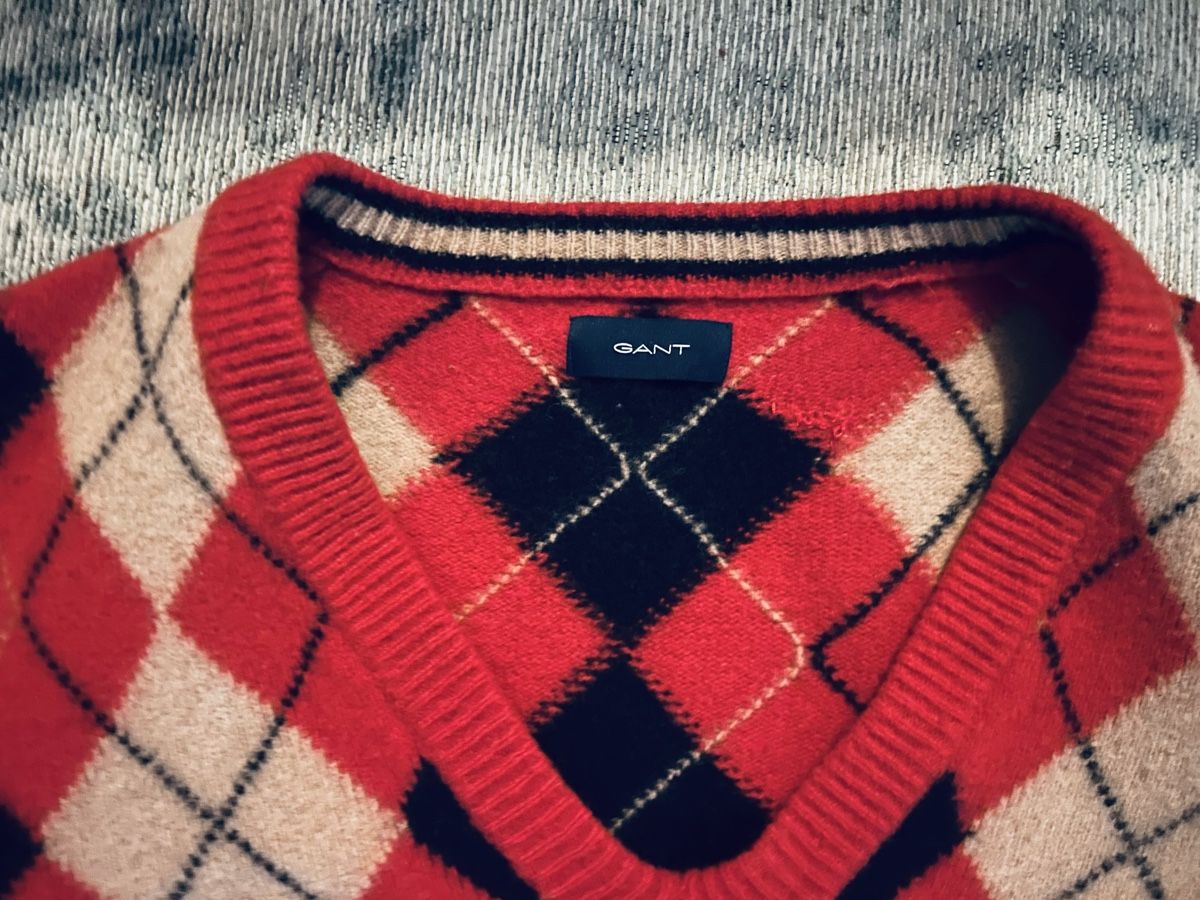 Gant Maglioni & Felpe: GANT Strickpullover Argyle Rot/Schwarz, Grösse M, Top Zustan – Usato da Bülach venduto da Snip4u 2