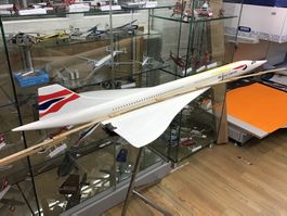 Modellflugzeug Concorde British Airways Weiss 1.25m