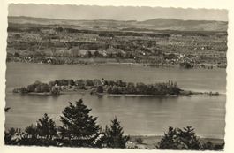 PFÄFFIKON SZ Insel Ufenau (Stempel) - Blick nach Feldbach