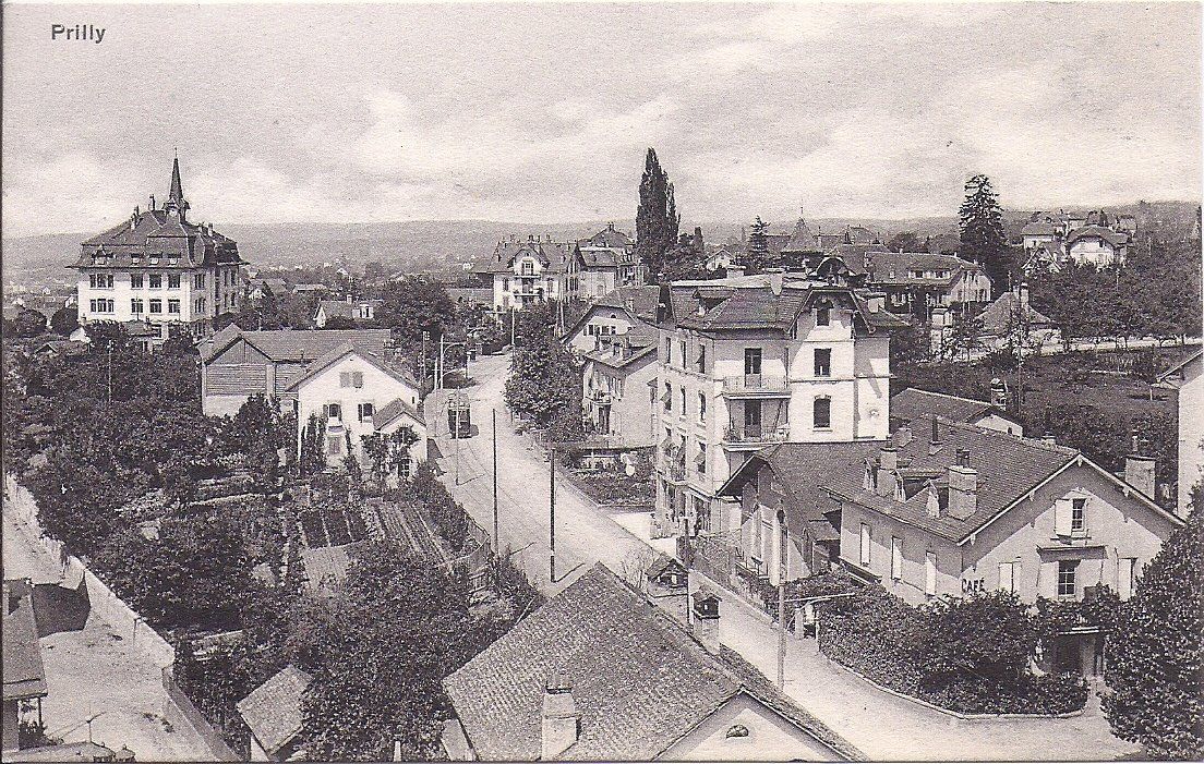 Cartoline postali: PRILLY, avec le tram sur la rue principale – Nuovo (secondo la descrizione) da Les Verrières venduto da Scampi0