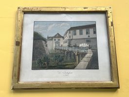 J. Hindermeister Aquatinta Niederdorf- Pforte Zürich 1840