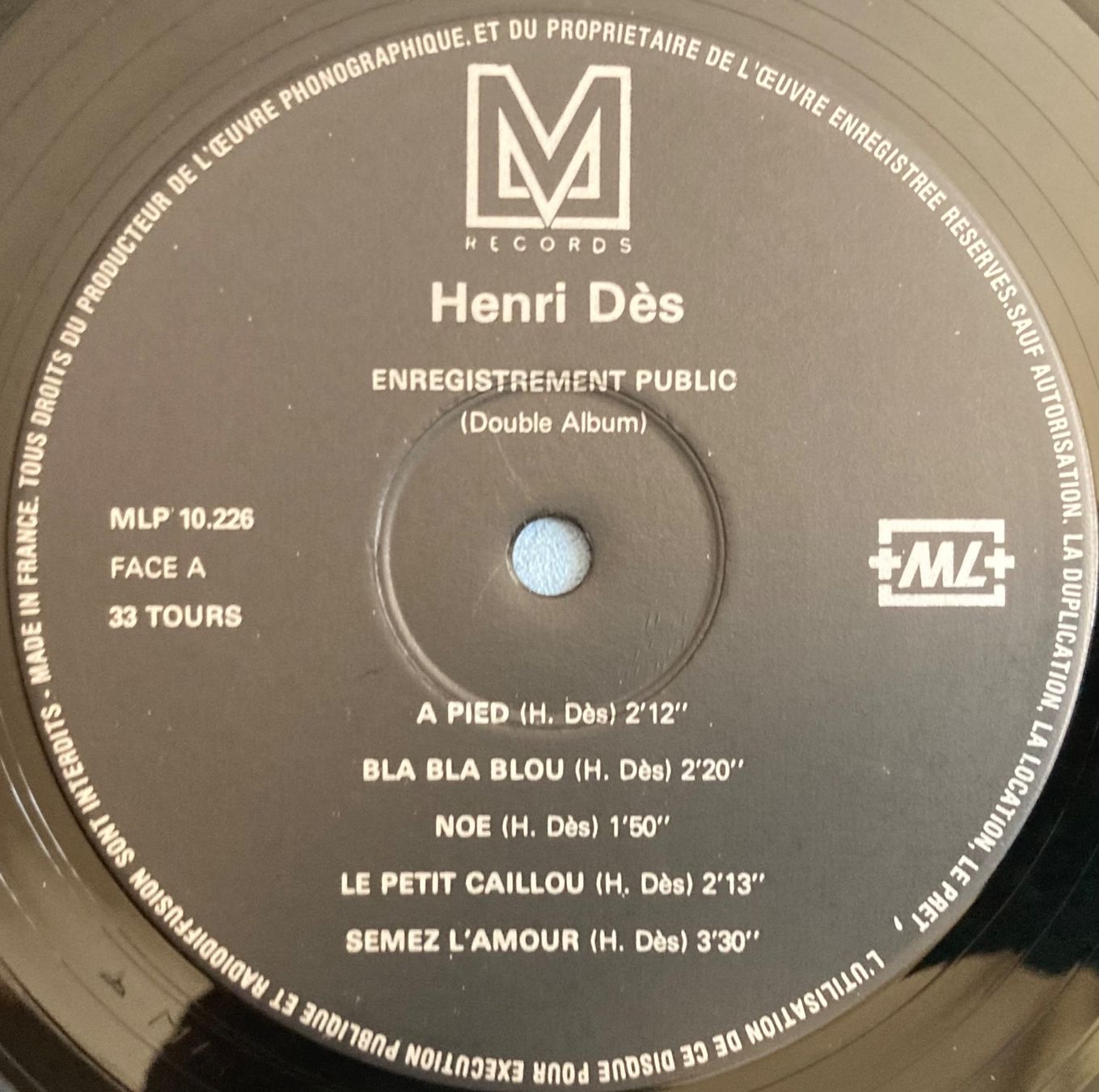 Schallplatten: HENRI DÈS - ENREGISTREMENT PUBLIC – Gebraucht aus Poliez-Pittet von Newtown-Records 2
