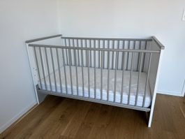 Babybett, grau/weiss, Eco von Schardt