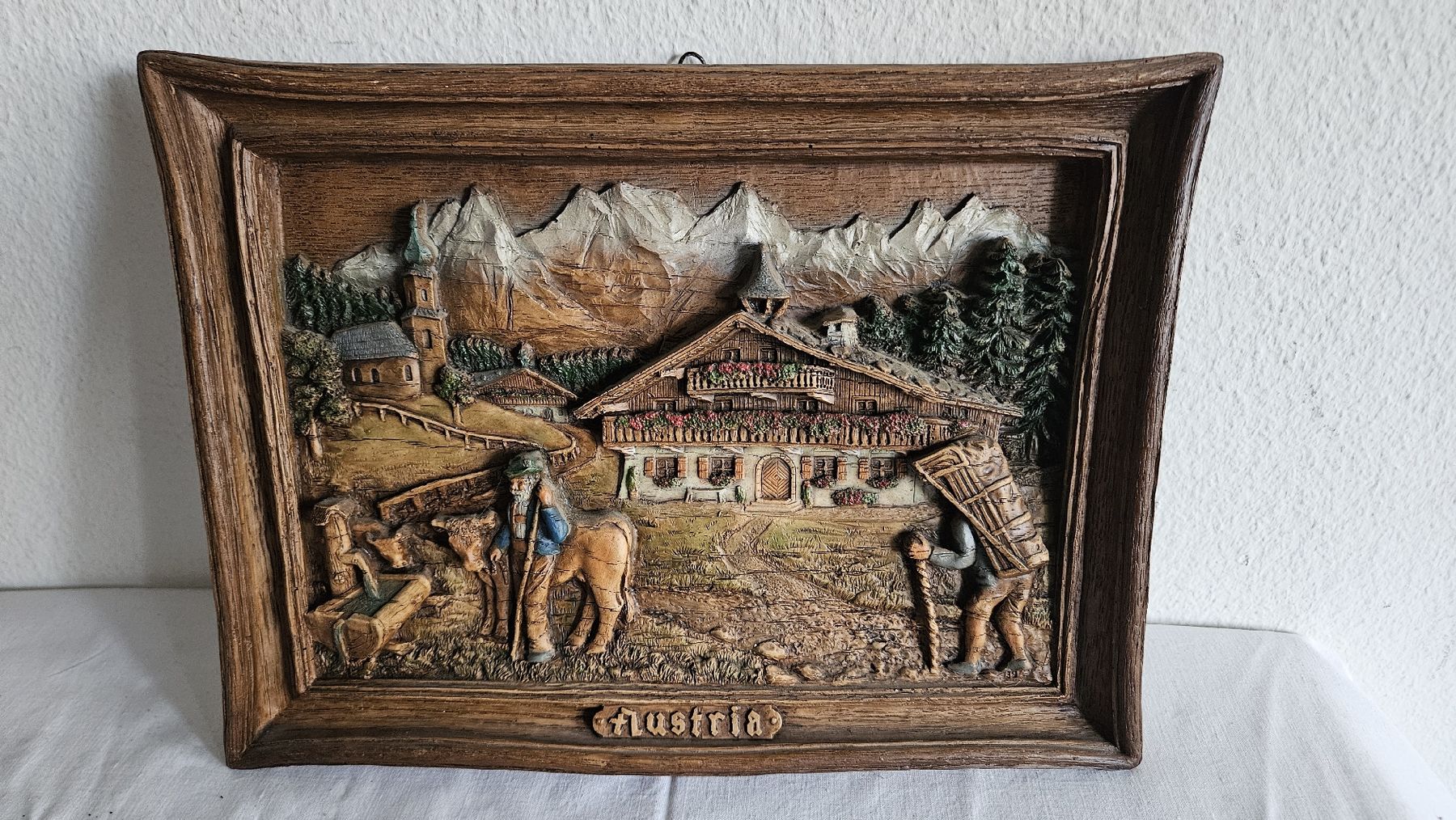 Poster & Bilder: Vintage Wandbild Austria, Holz Relief – Gebraucht aus Ettingen von samiba 1