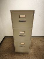 Vintage Aktenschrank abschliessbar Metall mit 3 Schubladen