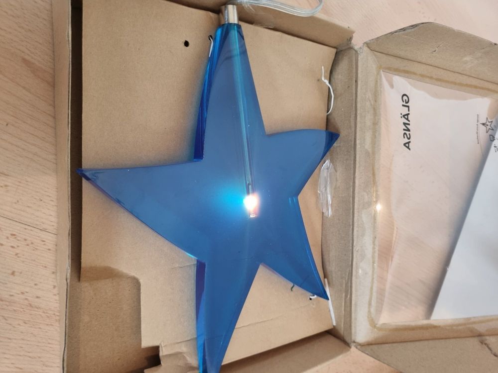 Ikea Weihnachtsbeleuchtung Stern blau | Kaufen auf Ricardo