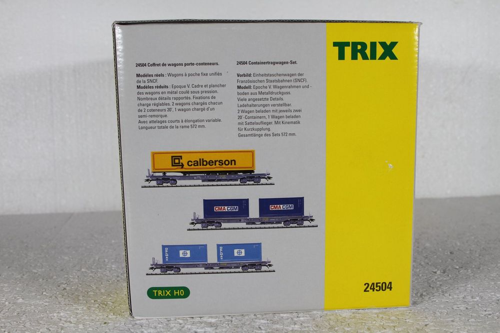 TRIX Wagon Kangourou + Conteneurs Citerne DEN HARTOGH 24519 Auchy-les-Mines 62138
