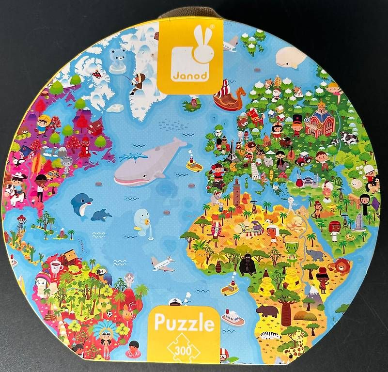 Puzzles: Valisette Puzzle géant 300 pièces Janod Carte du monde – Gebraucht aus Petit-Lancy von vaj_1213
