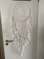 grosser weisser Traumfänger Länge 119cm