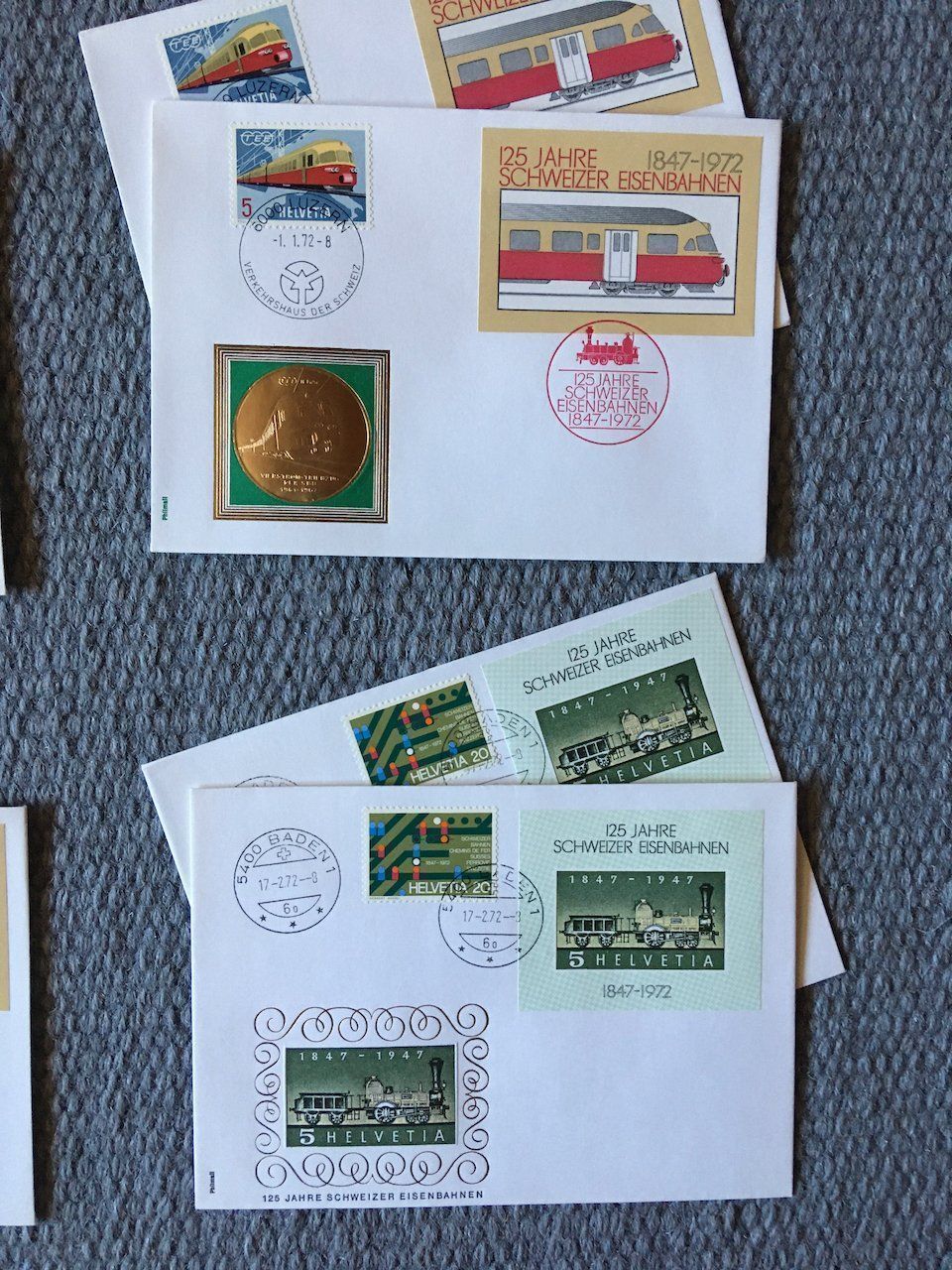 Tutti i francobolli: 125 J. Schweizer Eisenbahnen 1847-1972 – Usato da Nesslau venduto da andi_hon 2
