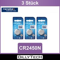 Renata CR2450N Lithium Knopfzellenbatterie - 3 Stk.