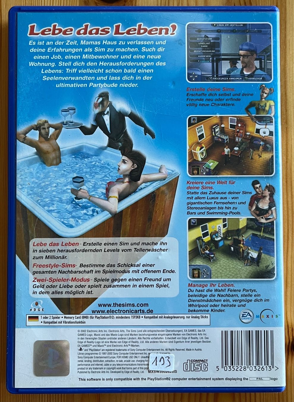 Sony Spiele: Die Sims PS2 – Gebraucht aus Zürich von Gurkis 2