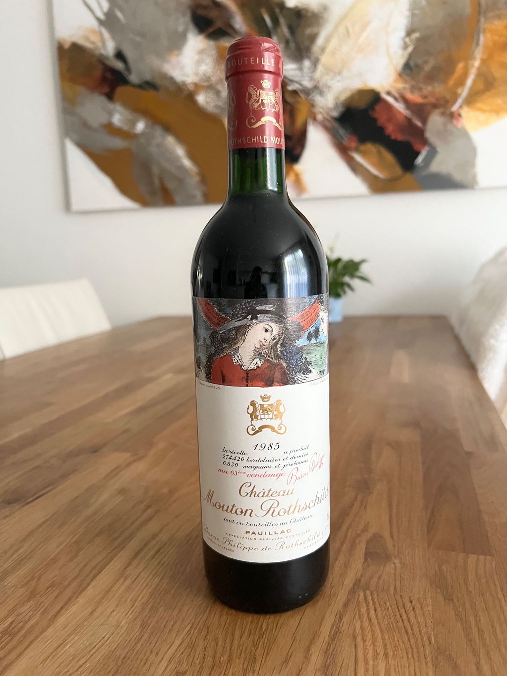 Mouton Rothschild Vino: 1 Fl. Mouton Rothschild 1985 – Nuovo e nell'imballaggio originale da Birmensdorf ZH venduto da Zielasco
