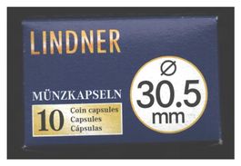 Lindner 10er Pack Münzkapseln 30,5 mm - 1 Oz Maple Leaf Gold