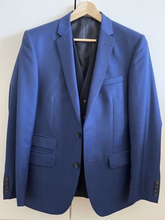 M&S Autograph Sakko + Weste Gr. 48 - Alfred Brown 100% Wolle